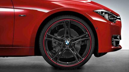 BMW 純正 ディスク ホィール アロイ Schwarz 8JX20 ET:36 schwarz 赤のリング付き | 36116854611 / 36 11 6 854 611