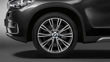 BMW Genuine 20 Alloy Wheel V-Spoke 551 I Bicolor (Ferric Gray, Glossy) | 36118092109 / 36 11 8 092 109