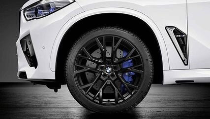 BMW Genuine 21 / 22 M Performance Alloy Wheel Star Spoke 809 M Jet Black Matt, Flow Forming | 36119502663 / 36 11 9 502 663