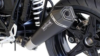 REMUS / レムス HYPERCONE スリップオン (マフラーコネクティングチューブ付き low) to mount with sozius footpegs ステンレスブラック BMW R l 056782 087516L