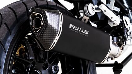 Remus / レムス ブラック HAWK スリップオン (sport exhaust) with connection tube, ステンレススチール ブラック, (EC-) approval | 64782 088219