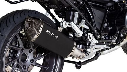 Remus / レムス ブラック HAWK RACING スリップオン (sport exhaust with removable sound insert) with connection tube, ステンレススチール ブラック, NO (EC-) APPROVAL | 64783 088219