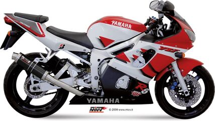 MIVV / ミヴ- SPORT スリップオン スチール、黒 for YAMAHA YZF 600 R6 (99-02) | Y.003.LXB