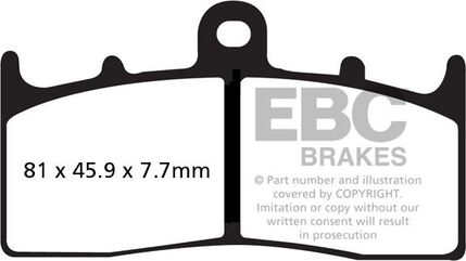 EBCブレーキ USA製 EPFA シリーズ エクストリーム Pro シンタリング ブレーキパッド フロント左側用 | EPFA294HH
