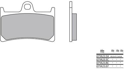 BREMBO / ブレンボ ブレーキパッド 07YA23SC シンタード・メタル | 07YA23SC