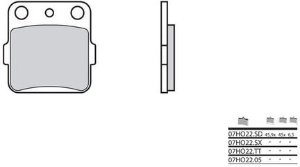 BREMBO / ブレンボ ブレーキパッド 07HO2205 オーガニック | 07HO2205