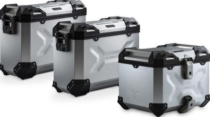 SW Motech Adventure-Set Luggage. Silver. Honda CB500X (13-), NX500 (23-). | ADV.01.400.75000/S