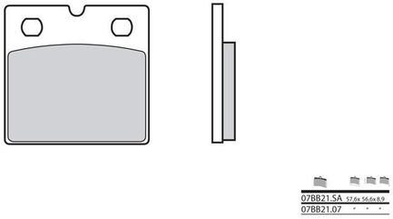 BREMBO / ブレンボ ブレーキパッド 07BB21SA シンタード・メタル | 07BB21SA