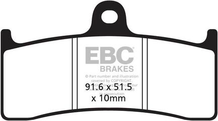 EBCブレーキ USA製 ダブルHシリーズ シンタリング ブレーキパッド フロント左側用 | FA249HH