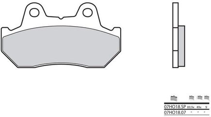 BREMBO / ブレンボ ブレーキパッド 07HO18SP シンタード・メタル | 07HO18SP