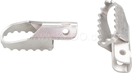 Kedo HD Stainless Steel Footpegs (Left & Right), for 8mm Bolt (1 pair), stepping surface approx. 32x68mm | 30584