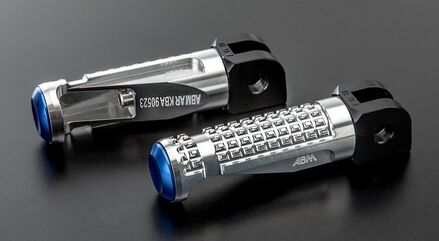 ABM / エービーエム Replacement rests rGripEvo HO 2 - pillion rider, クランプカラー: シルバー, レストボディーカラー: シルバー, カバーカラー: レッド | 106506-F11-F11-F17