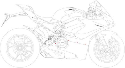 CNC Racing / シーエヌシーレーシング フェアリング スクリューキット Ducati Panigale V4, ブラック | KV441B