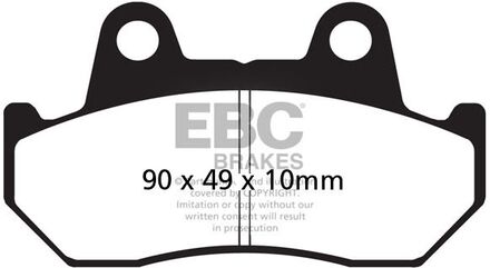 EBCブレーキ UK製 セミ-シンタリング Vパッド リア左側用 | FA069V