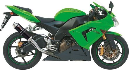 MIVV / ミヴ- SPORT スリップオン スチール、黒 for KAWASAKI ZX-10 R (04-05) | K.012.LXB