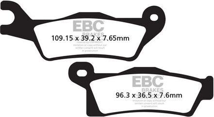 EBCブレーキ R シリーズ Heavy Duty シンタリング ブレーキパッド フロント右側用 | FA617R