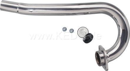 Kedo Header Pipe Stainless Steel incl Flange, Bolts and Mounting paste size like OEM, without heat shield mounting threads, not street legal | 91313F