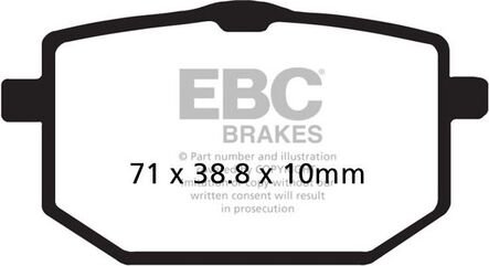 EBCブレーキ UK製ケブラー オーガニックFAシリーズ ブレーキパッド フロント左側用 | FA118