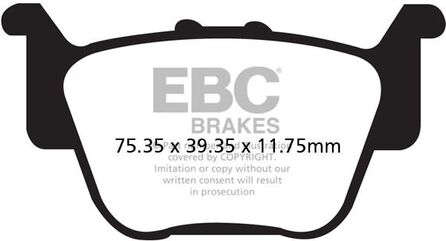 EBCブレーキ カーボン TT パッド Enduro/MX バイク リア左側用 | FA373TT