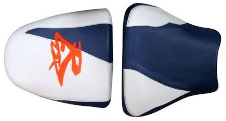 Bagster シートカバー GSXR 750 / 96 / SUZUKI PVC ホワイト. BLUE.オレンジ FLUO レター ホワイト/ブルー/レター オレンジ Fluo | 2035A