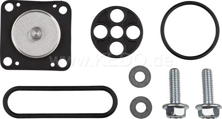 Kedo Fuel petcock Repair Kit, including low pressure diaphragm and screws (suitable for OEM 2J2-24500-01). | 50073