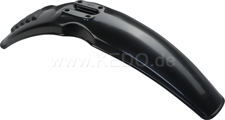 Kedo Replica Front Fender 'Export', Black, with venting slots (OEM mounting holes for easy installation) | 50066