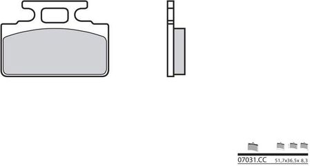 BREMBO / ブレンボ ブレーキパッド 07031CC カーボンセラミック | 07031CC