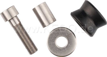 Kedo Silencer Mounting Kit, Stainless Steel (Allen Screw M10x1.25 40mm, 10x29mm Washer, Bushing and Rubber) | 40724