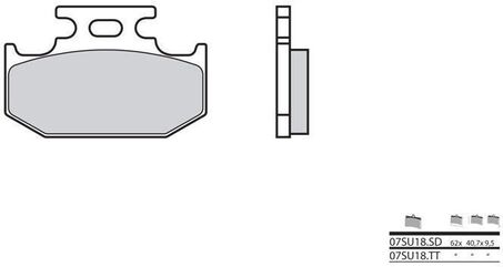 BREMBO / ブレンボ ブレーキパッド 07SU18SD シンタード・メタル | 07SU18SD
