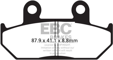 EBCブレーキ USA製 ダブルHシリーズ シンタリング ブレーキパッド フロント左側用 | FA124HH