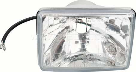 Kedo H4 Headlight insert with Clear Lens for original Headlight Fairing, E-approved, adjustable, with parking light | 40495RP
