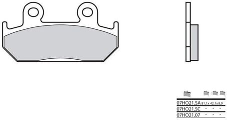 BREMBO / ブレンボ ブレーキパッド 07HO2107 オーガニック | 07HO2107