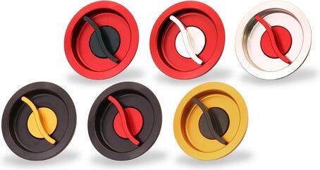 CNC Racing / シーエヌシーレーシング Fuel tank cap - Fast Open plug BICOLOR, Black/Red | TSU02BR