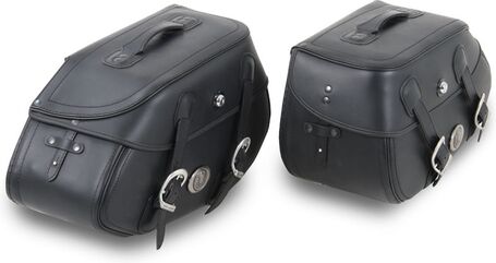 ヘプコ＆ベッカー サドルバッグ セット Buffalo (バッファロー) ブラック チューブ サドルバッグキャリア用 | 620200