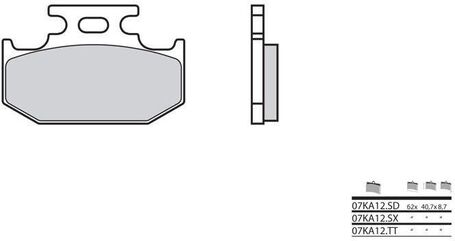 BREMBO / ブレンボ ブレーキパッド 07KA12SD シンタード・メタル | 07KA12SD