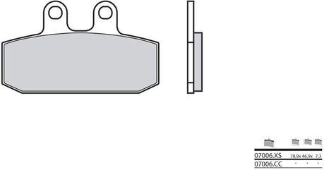 BREMBO / ブレンボ ブレーキパッド 07006XS カーボンセラミック オーガニック | 07006XS