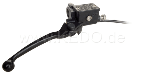 Kedo Front Brake Master Cylinder 1/2 "with Black Aluminum Lever, Brake Light Switch, Stainless Steel Banjo (Supplies : Clamp with Thread for Mirror : 40104) | 40099