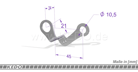 Kedo Rear turn signal bracket for 10mm bolts, stainless steel, for turn signals with M8 and M10 mounting, position may not allowed in your country | KTH-10183