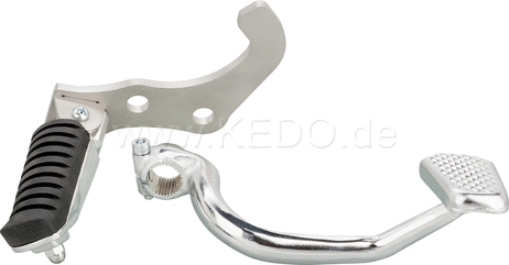 Kedo Rearsets, Complete Kit Incl. And brake-shift pedal, stainless steel baseplate, incl. Brake-and Shift Lever (comes with Certificate of Producer) | 30559A