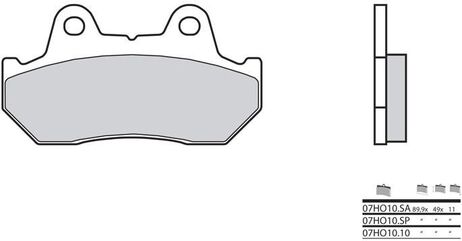 BREMBO / ブレンボ ブレーキパッド 07HO10LA シンタード・メタル | 07HO10LA