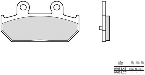 BREMBO / ブレンボ ブレーキパッド 07058XS カーボンセラミック オーガニック | 07058XS