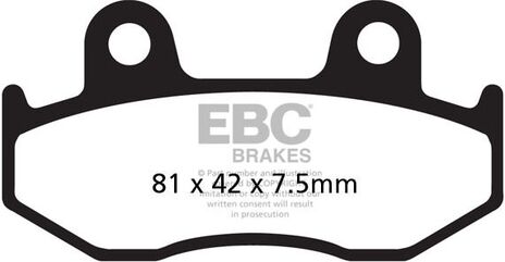 EBCブレーキ カーボン TT パッド Enduro/MX バイク フロント左側用 | FA092TT