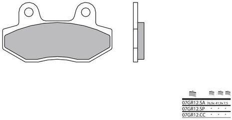 BREMBO / ブレンボ ブレーキパッド 07GR12SA シンタード・メタル | 07GR12SA