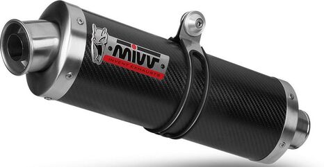 MIVV / ミヴ -SPORT OVAL- スリップオン カーボン for APRILIA RSV 1000 (98-03) | A.001.LE
