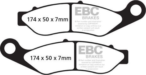 EBCブレーキ USA製 ダブルHシリーズ シンタリング ブレーキパッド フロント左側用 | FA638HH