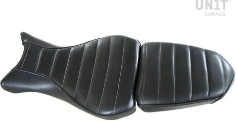 Unit Garage Seat cover in Black Leather (double seat) | COD. 1628Black