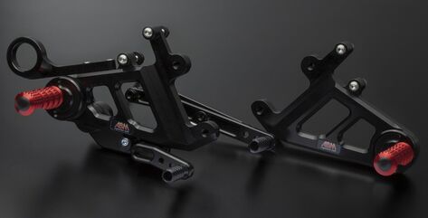 ABM / エービーエム Foot rest system raceFlex adjustable, fixed footrest mount, カラー: ブラック | 100329-F15