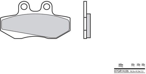 BREMBO / ブレンボ ブレーキパッド 07GR1406 オーガニック | 07GR1406