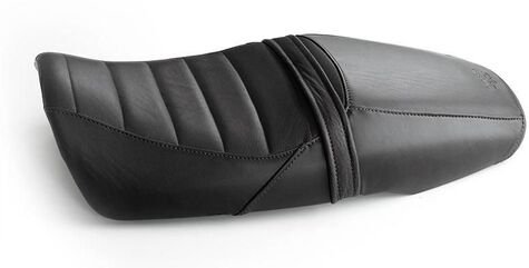Unit Garage Seat cover in Black Leather (long seat) | COD. 2502Black