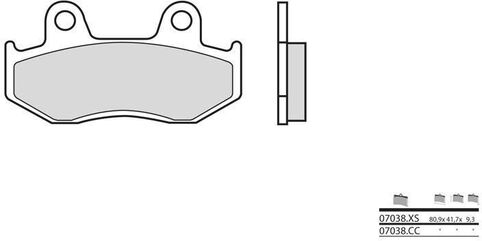 BREMBO / ブレンボ ブレーキパッド 07038XS カーボンセラミック オーガニック | 07038XS